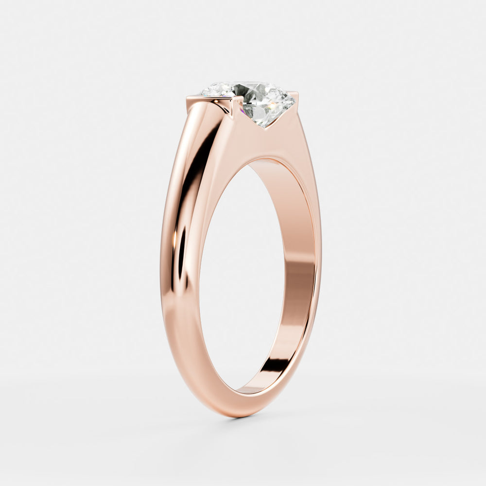 
                      
                        The Winslow Ring -  Round Half Bezel Signet
                      
                    