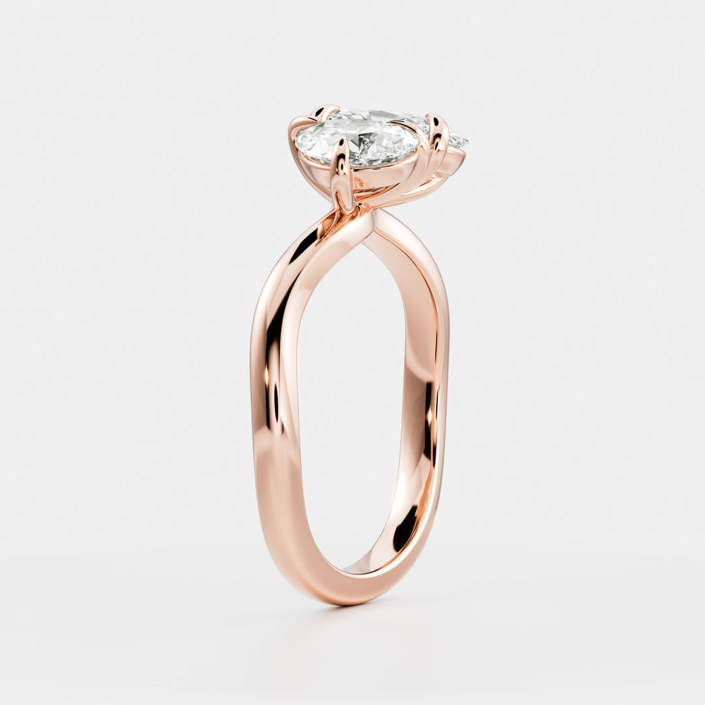 
                      
                        The Nadine Ring - Pear and Oval Organic Curved Toi et Moi
                      
                    