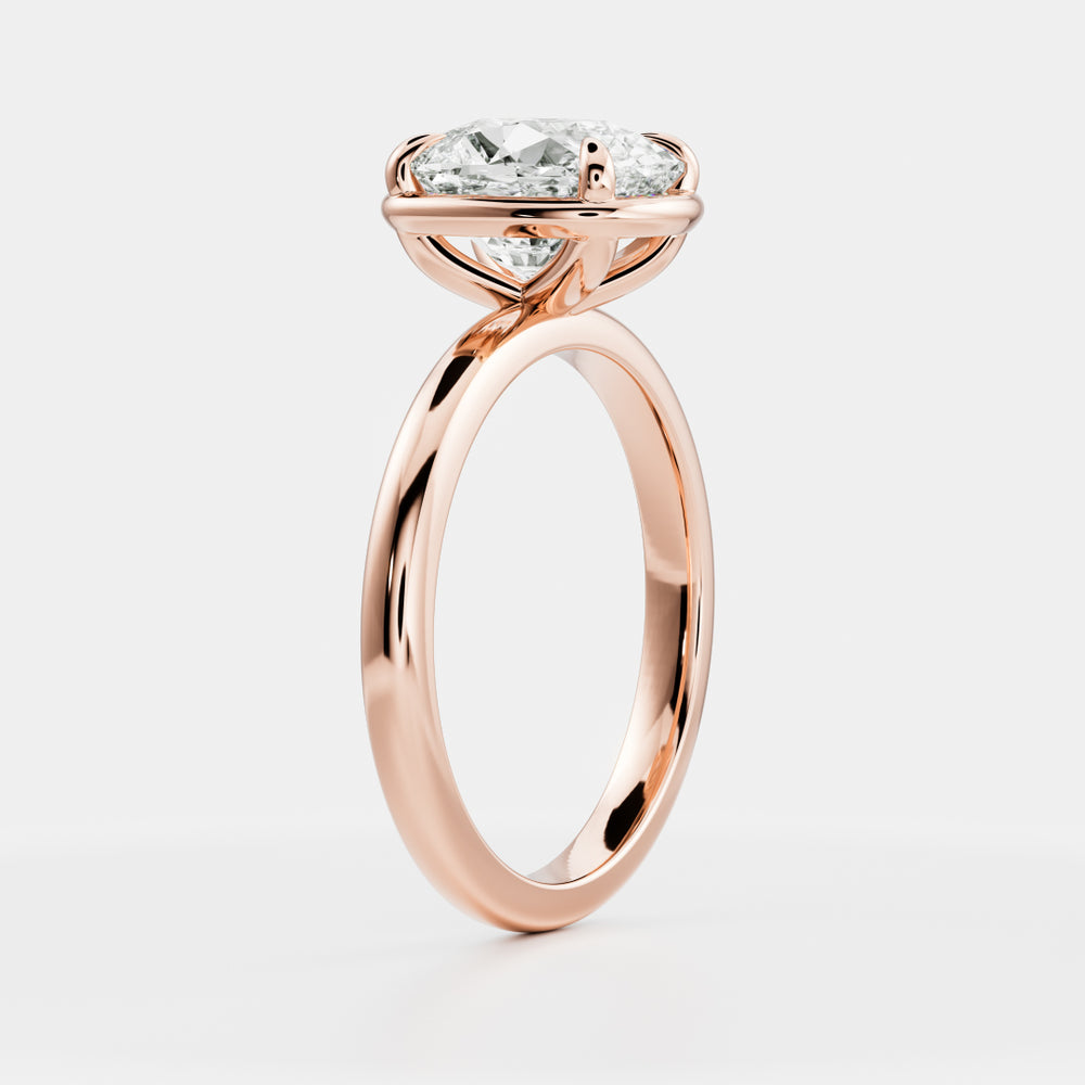 
                      
                        The Ophelia Ring - Elongated Cushion Georgian Solitaire
                      
                    