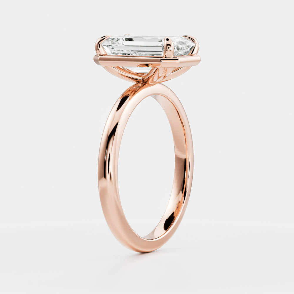 
                      
                        The Audrey Ring - Emerald Georgian Solitaire
                      
                    