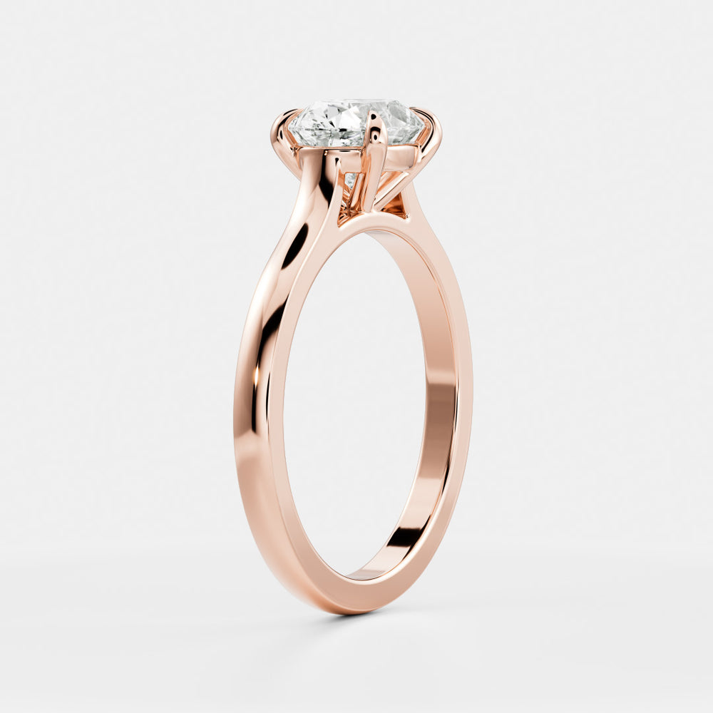 
                      
                        The Luise Ring - East-West Oval Cathedral Solitaire
                      
                    