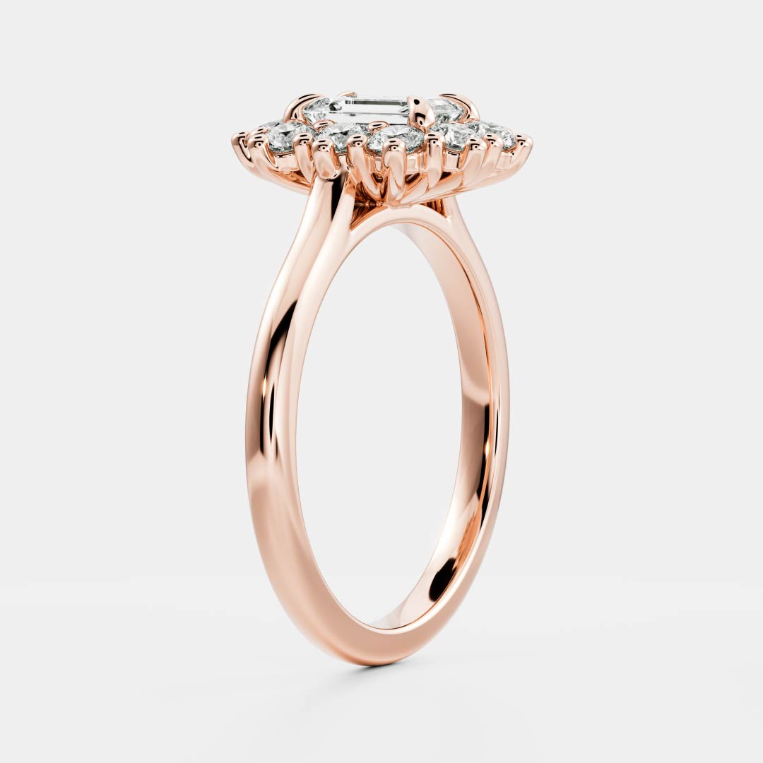 The Eloise Ring - Emerald Antique Halo - TMC Fine Jewellers