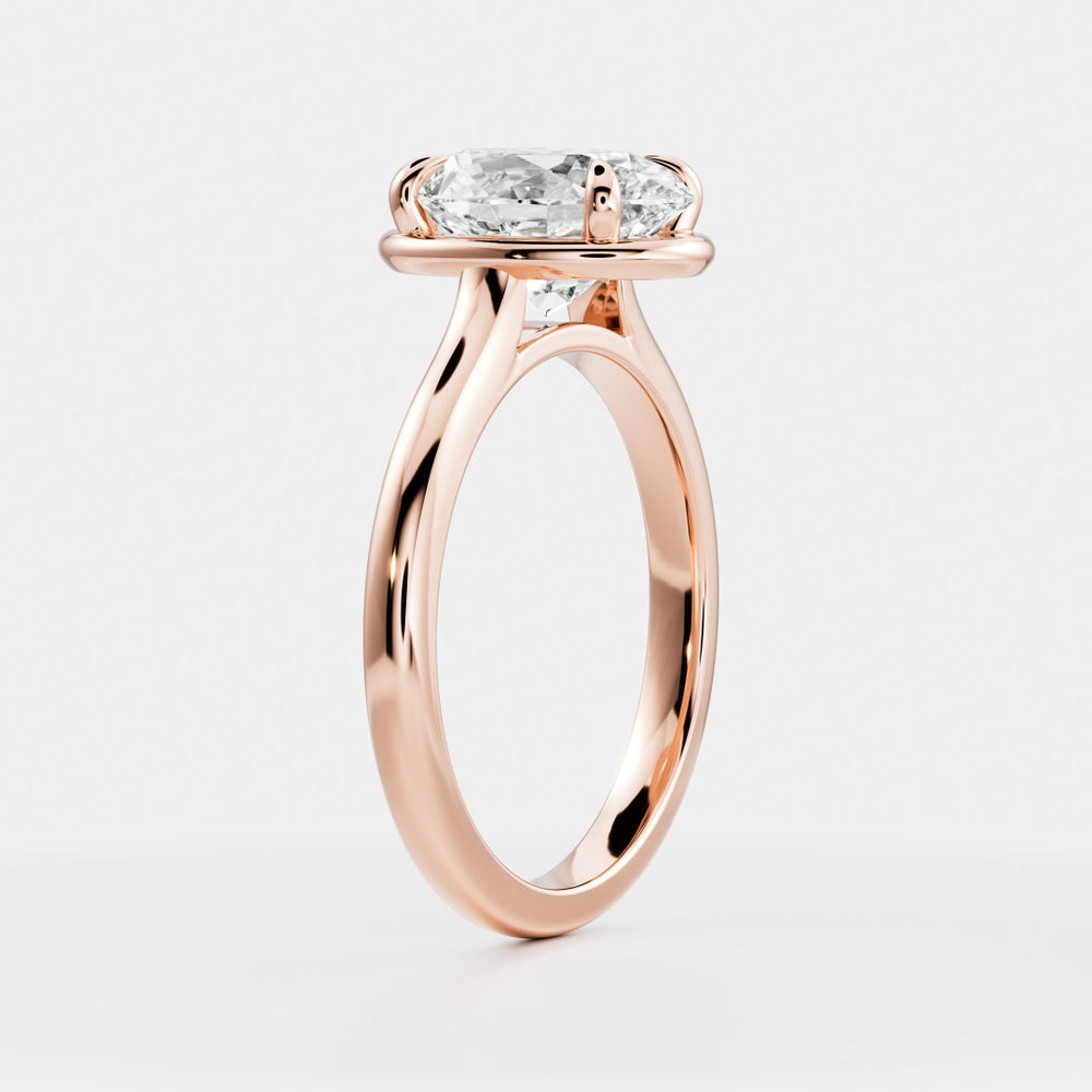 
                      
                        The Luise Ring - Oval Cathedral Georgian Solitaire
                      
                    
