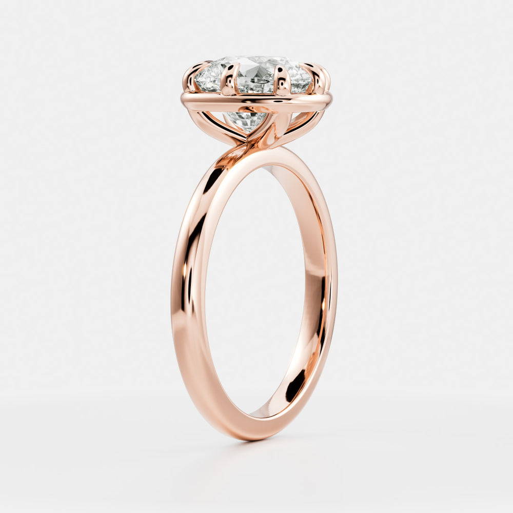 
                      
                        The Ophelia Ring - Elongated Cushion Georgian Solitaire
                      
                    