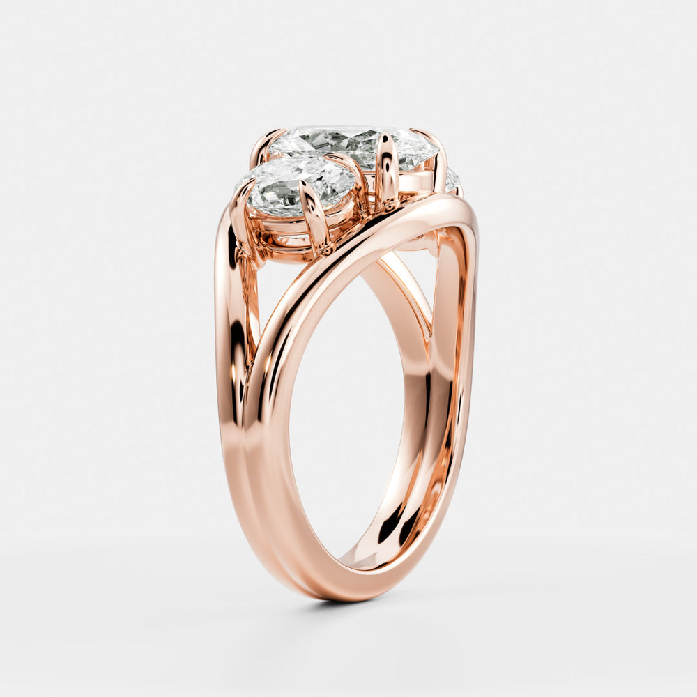 
                      
                        The Oriana Ring - Split Shank Oval Trilogy
                      
                    