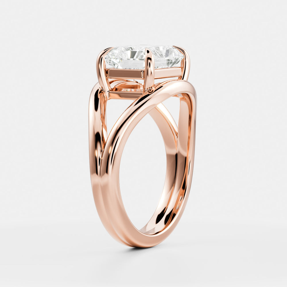 
                      
                        The Aleasa Ring - Split Shank East-West Radiant Solitaire
                      
                    