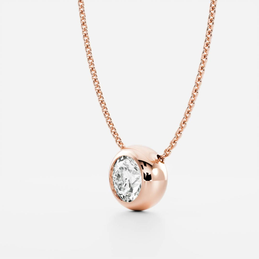 
                      
                        The Vera Necklace - Round Bezel Pendant
                      
                    
