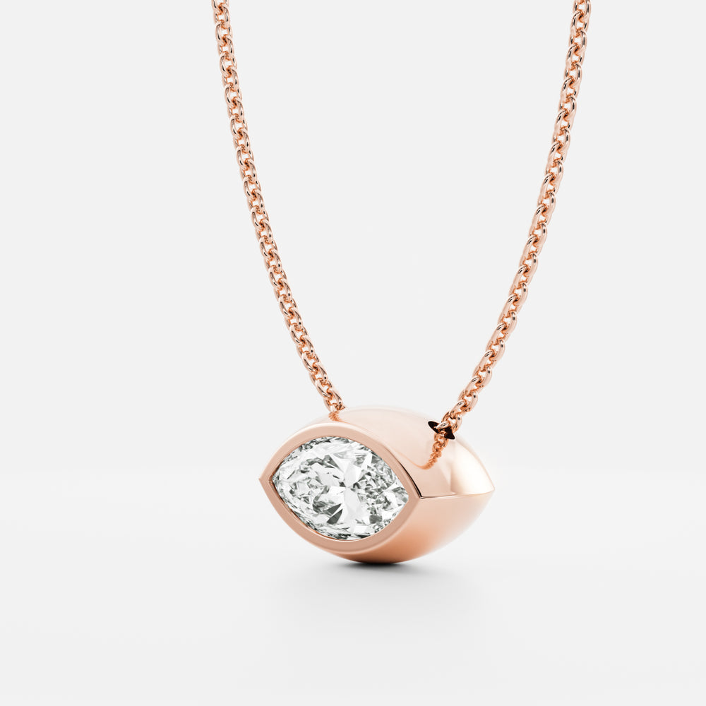 
                      
                        The Vera Necklace - Marquise Bezel Pendant
                      
                    