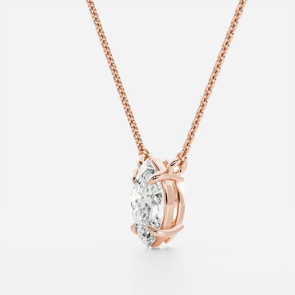 
                      
                        The Iris Necklace - Marquise Pendant
                      
                    
