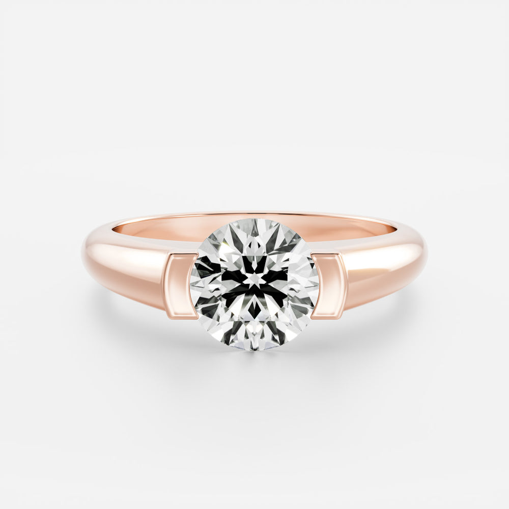 
                      
                        The Winslow Ring -  Round Half Bezel Signet
                      
                    