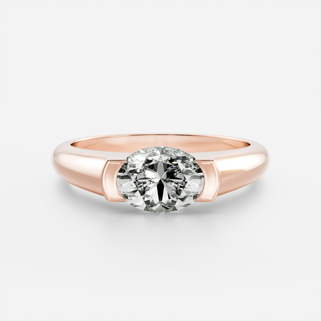 The Winslow Ring - Oval Half Bezel Signet - TMC Fine Jewellers
