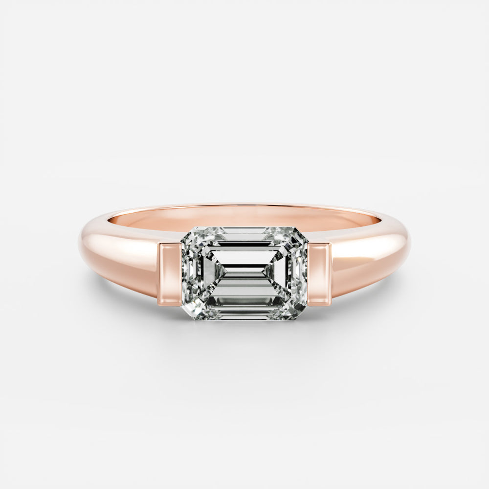 
                      
                        The Winslow Ring -  Emerald Half Bezel Signet
                      
                    