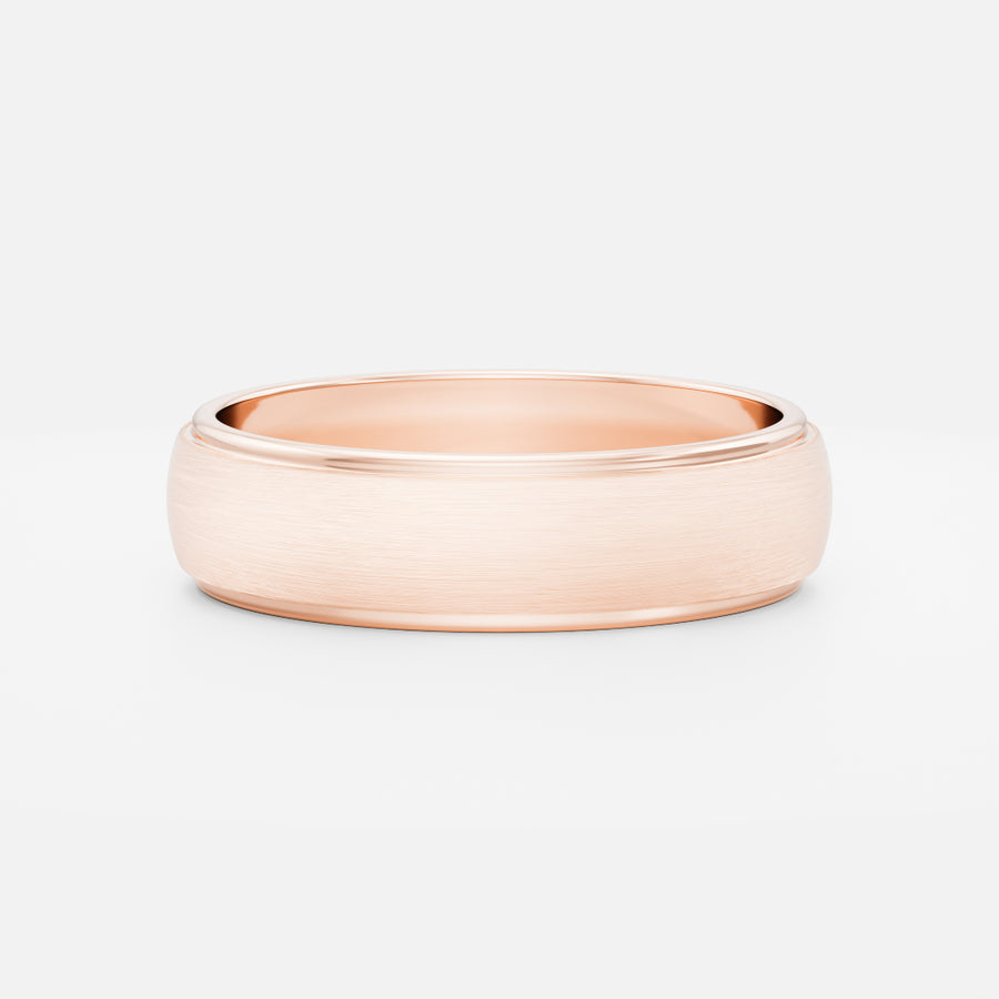 The Argo Ring - Brushed Step Edge Men's Wedding Band