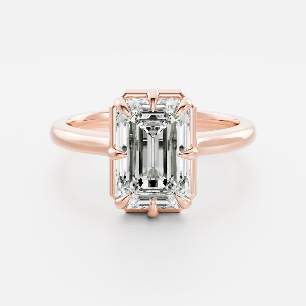 
                      
                        The Audrey Ring - Emerald Cathedral Georgian Solitaire
                      
                    