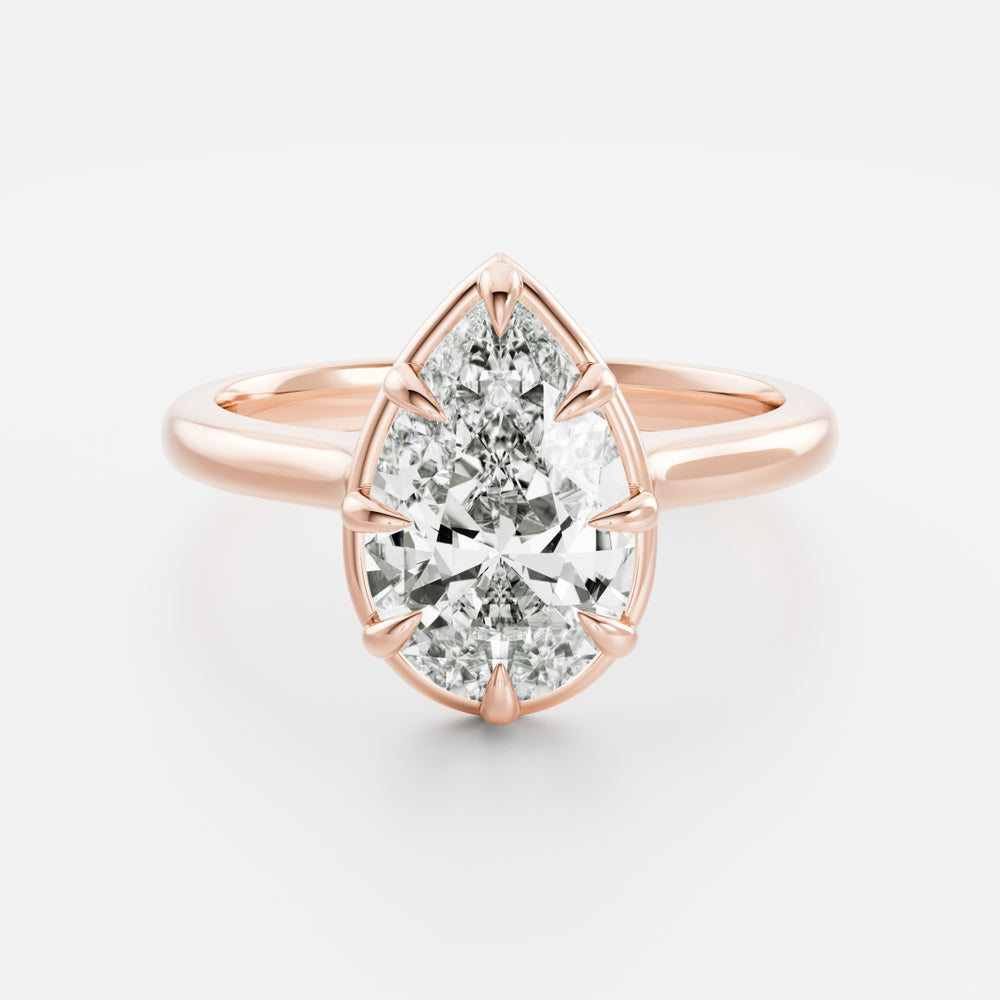 
                      
                        The Sophia Ring - Pear Cathedral Georgian Solitaire
                      
                    