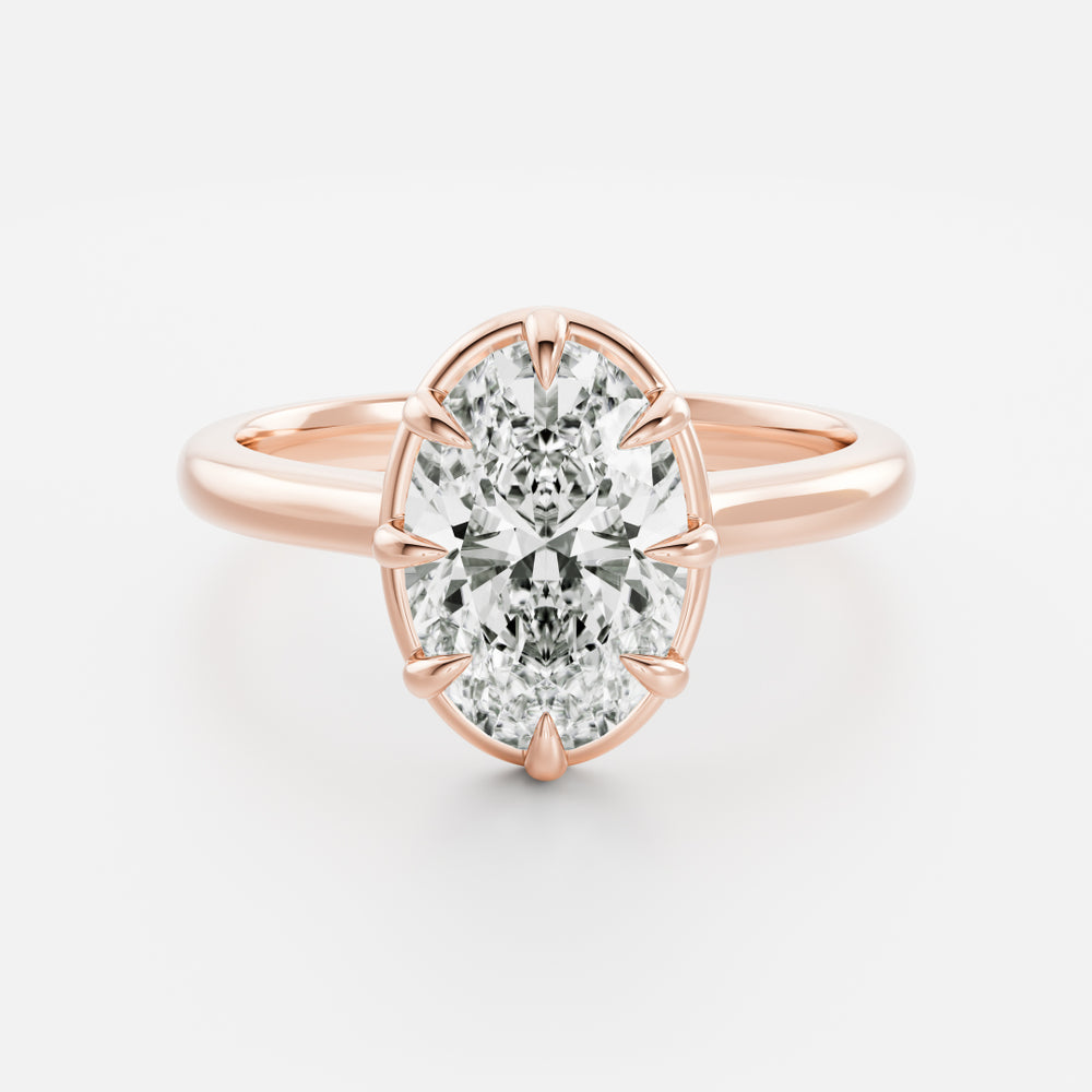 
                      
                        The Luise Ring® - Oval Cathedral Georgian Solitaire
                      
                    