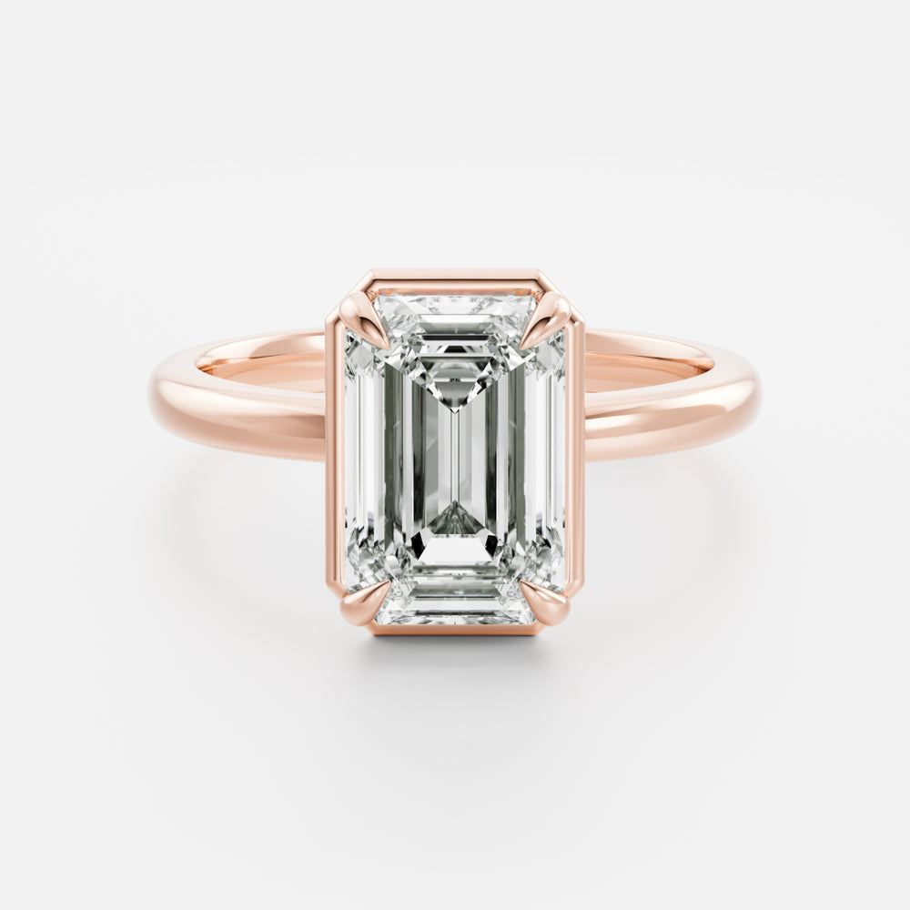 
                      
                        The Audrey Ring - Emerald Georgian Solitaire
                      
                    