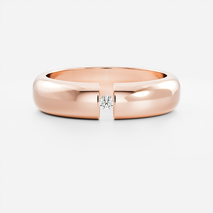The Olympus Ring - Petite Round Tension Set Men's Wedding Band