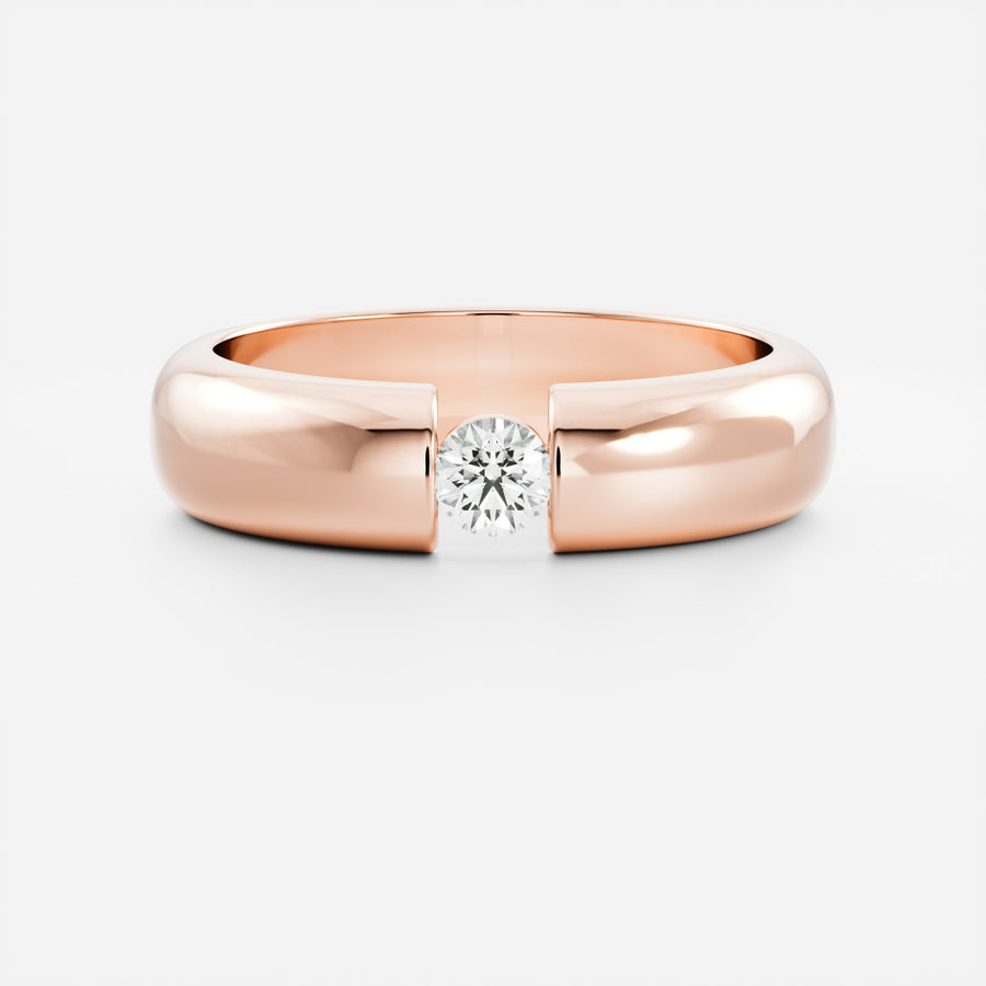 The Olympus Ring - Statement Round Tension Set Men's Wedding Band