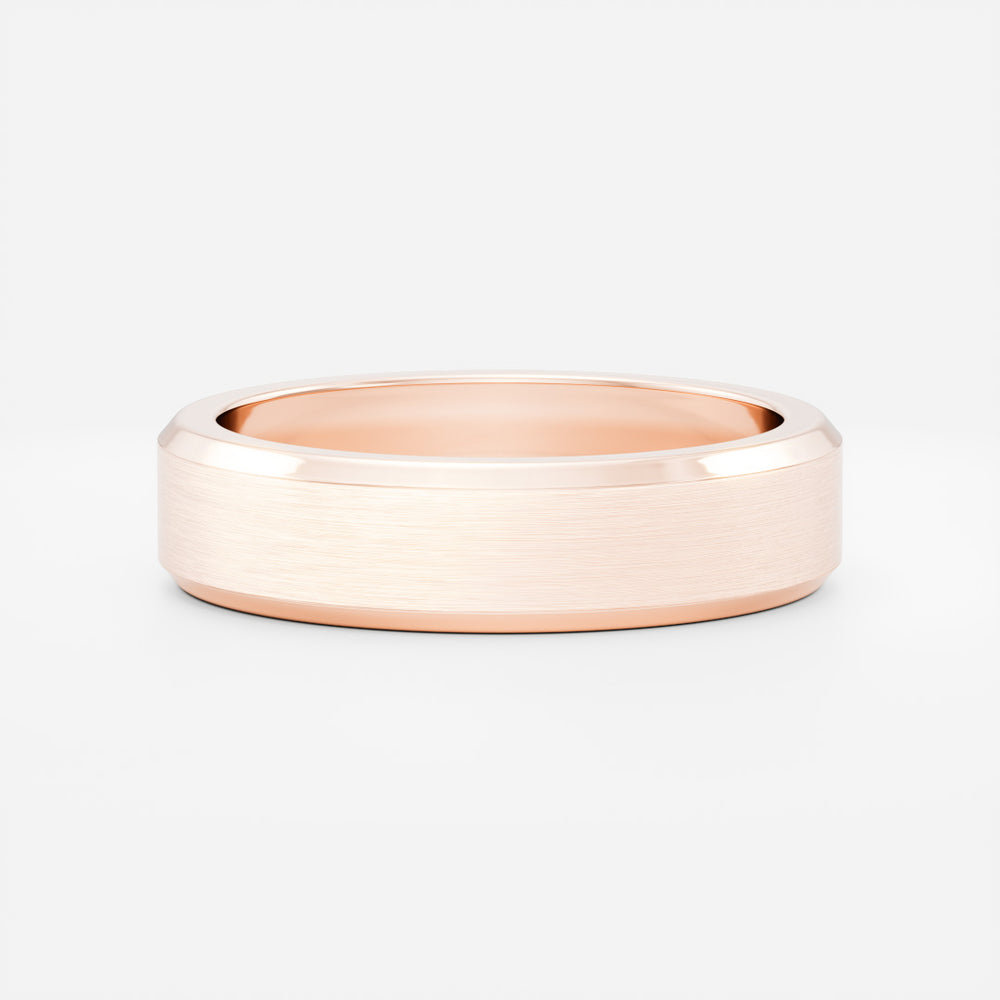 
                      
                        The Calihan Ring - Brushed Chamfered Edge Men's Ceremonial Band
                      
                    