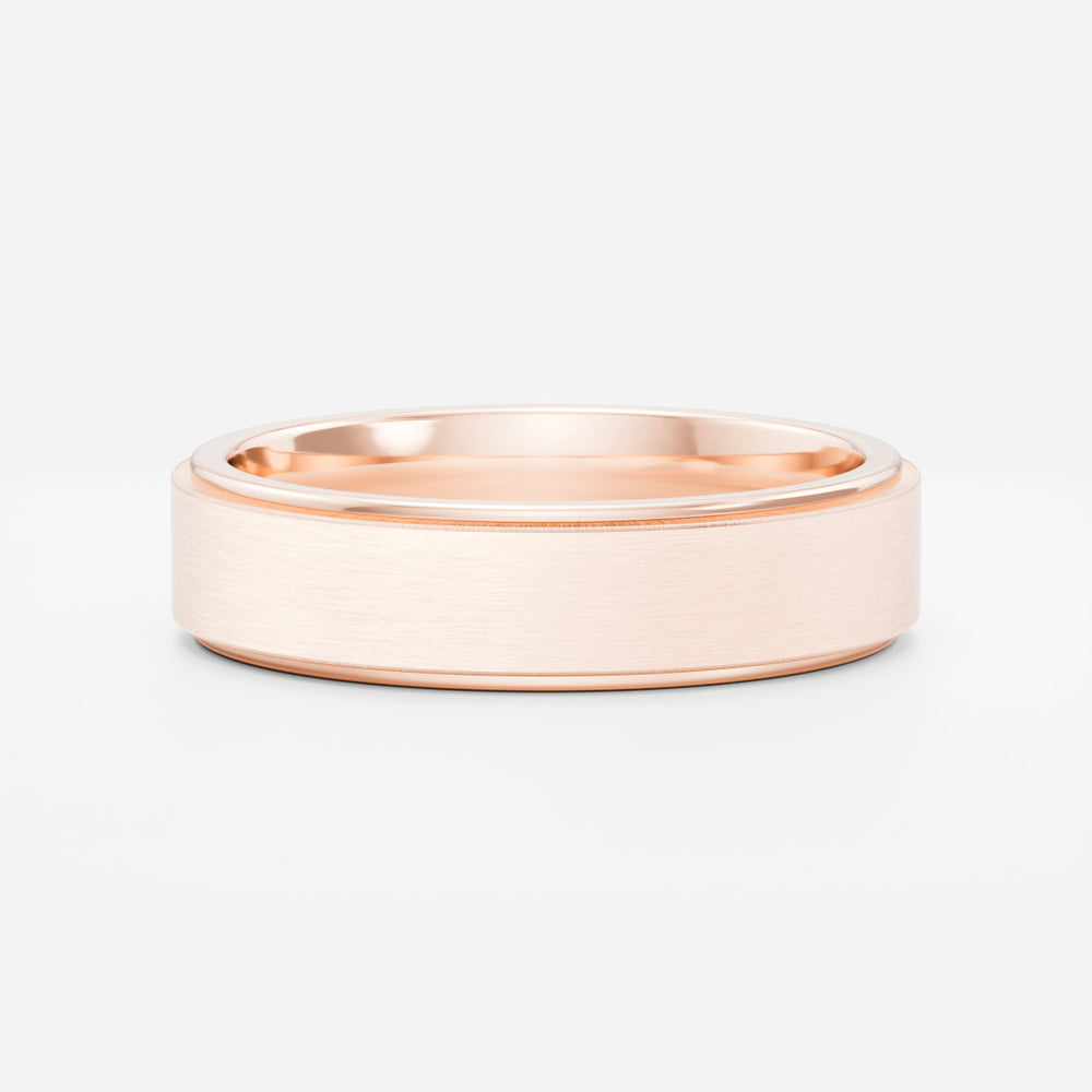 
                      
                        The Leonardo Ring - Brushed Step Edge Men's Ceremonial Band
                      
                    