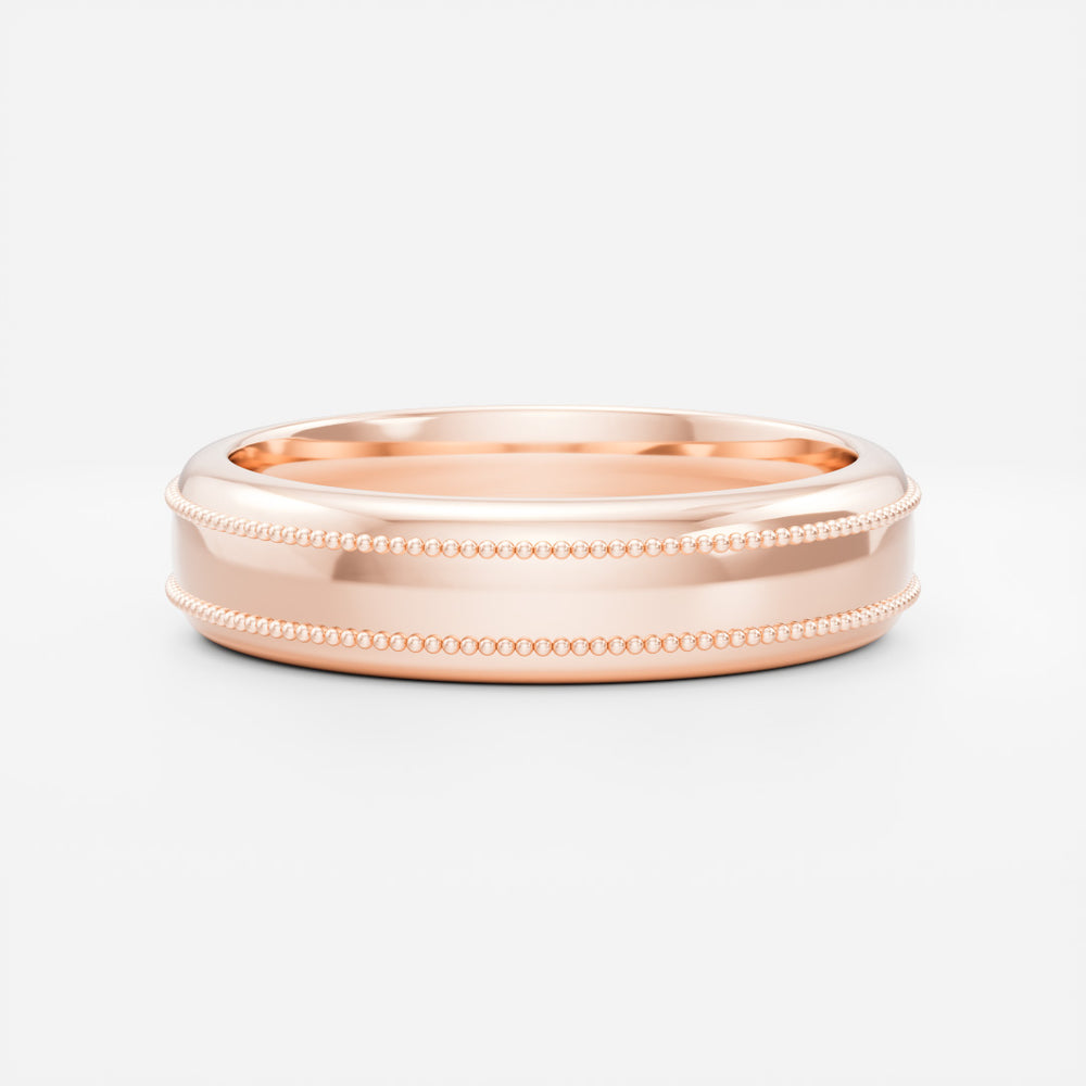 
                      
                        The Orion Ring - Brushed Milgrain-Detail Men's Ceremonial Band
                      
                    