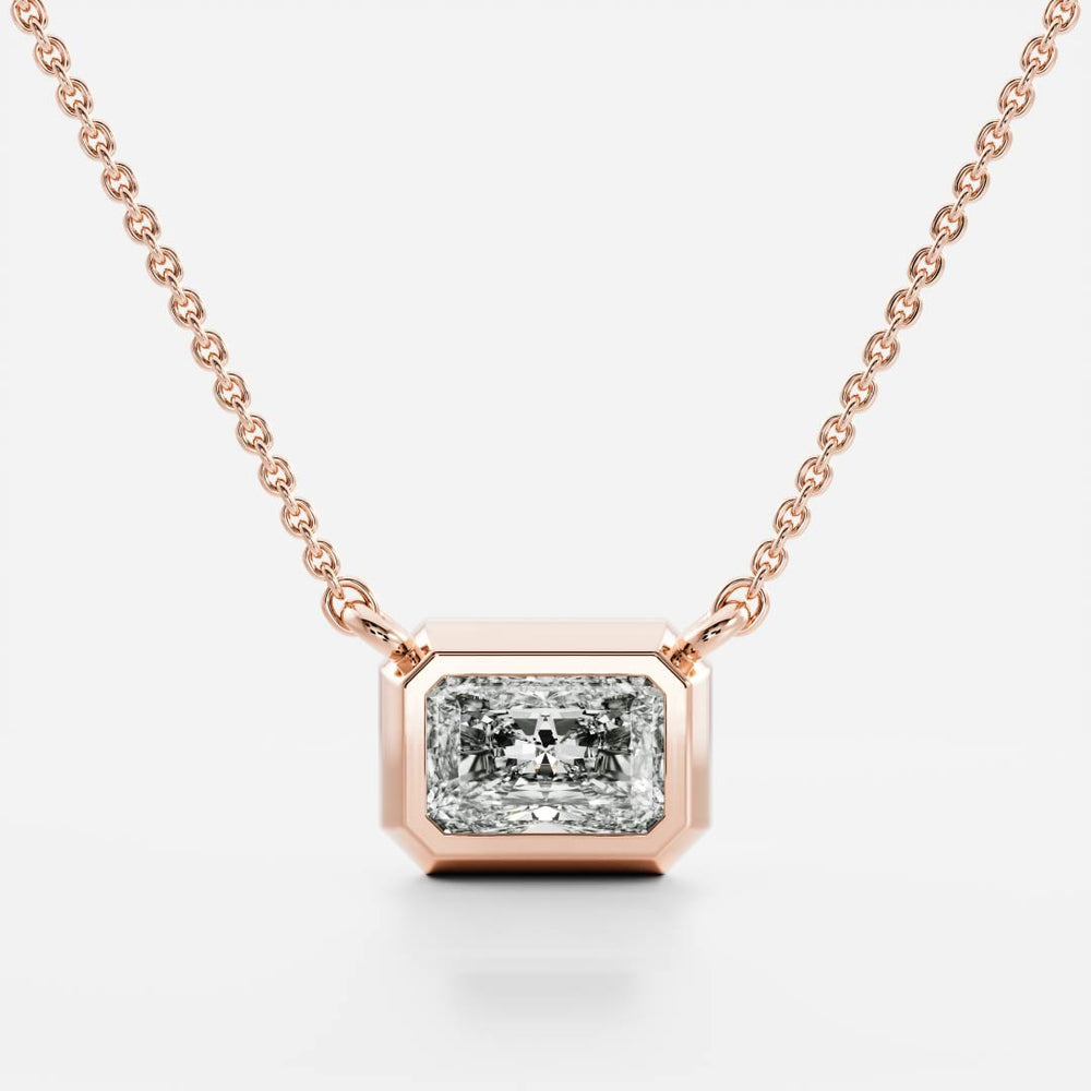 
                      
                        The Vera Necklace - Radiant Bezel Pendant
                      
                    