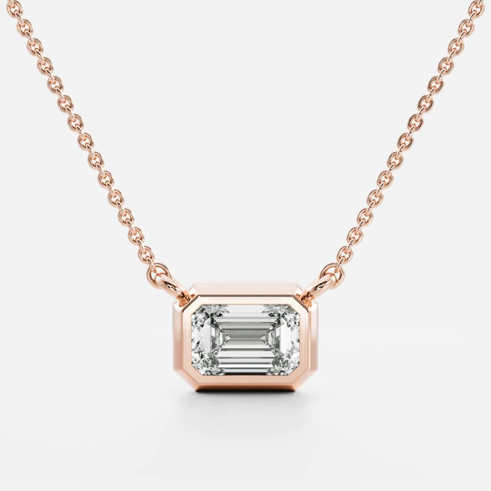 
                      
                        The Vera Necklace - Emerald Bezel Pendant
                      
                    