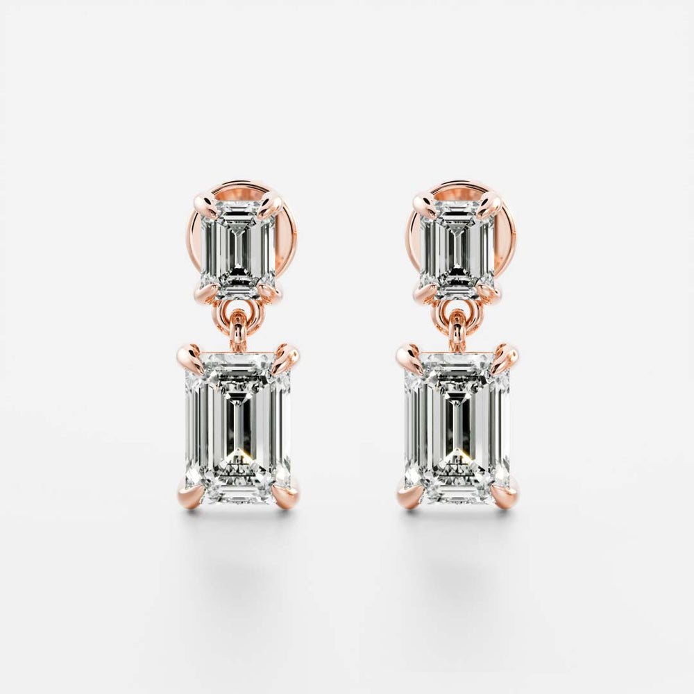 
                      
                        The Arietta Earrings - Emerald Double Drop Earrings
                      
                    