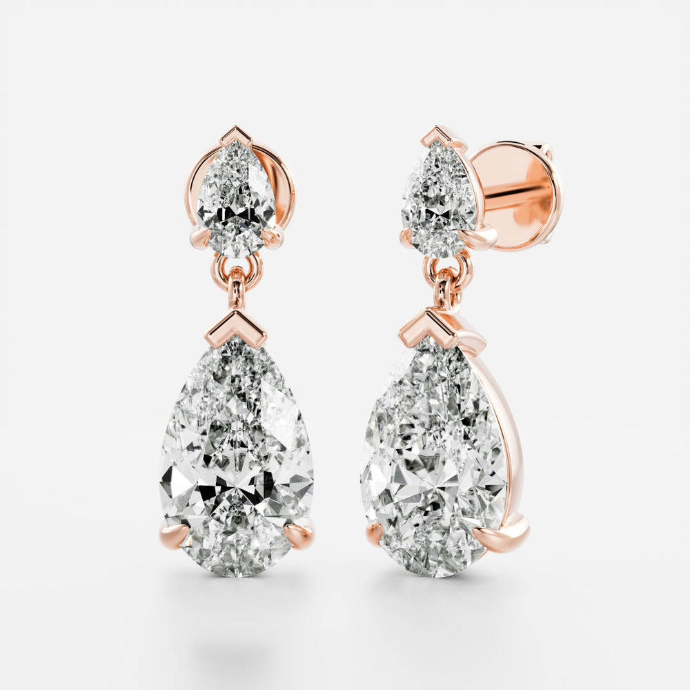
                      
                        The Arietta Earrings - Pear Double Drop Earrings
                      
                    