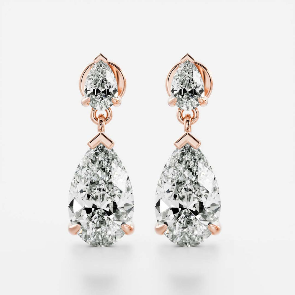 
                      
                        The Arietta Earrings - Pear Double Drop Earrings
                      
                    