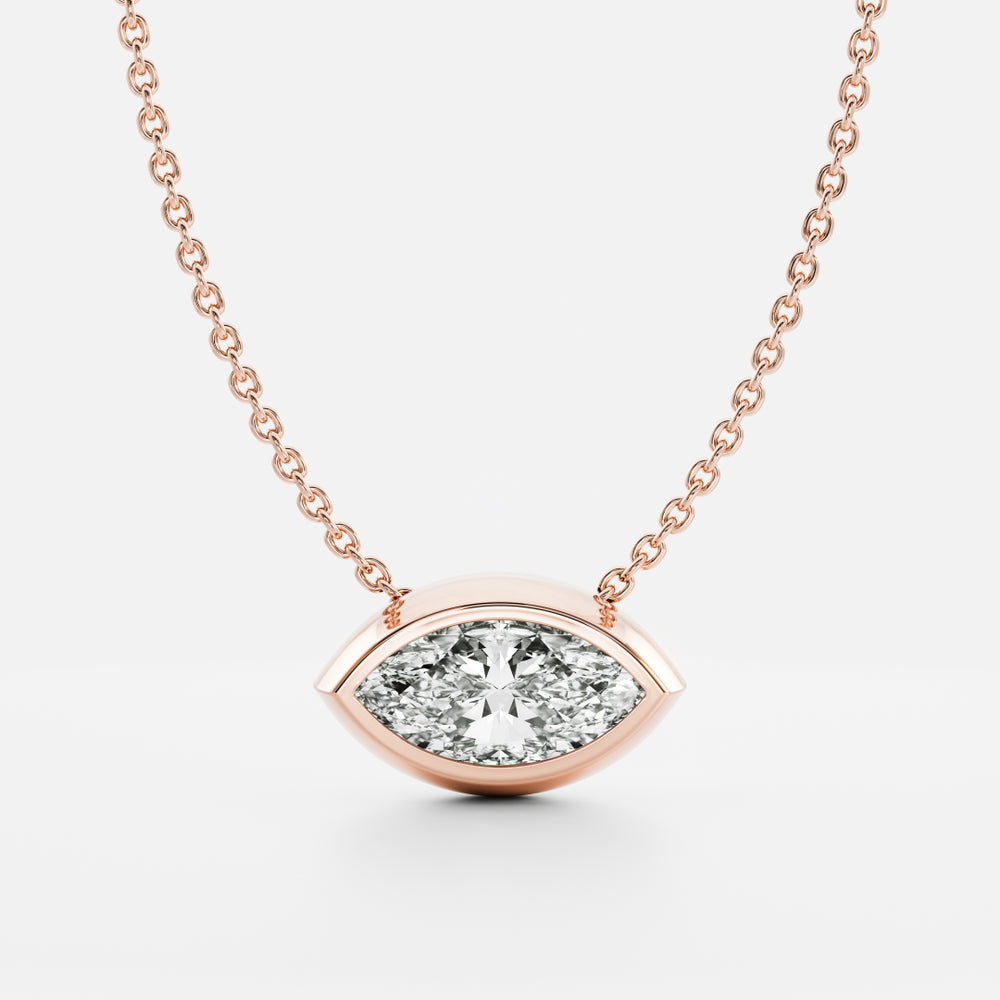
                      
                        The Vera Necklace - Marquise Bezel Pendant
                      
                    