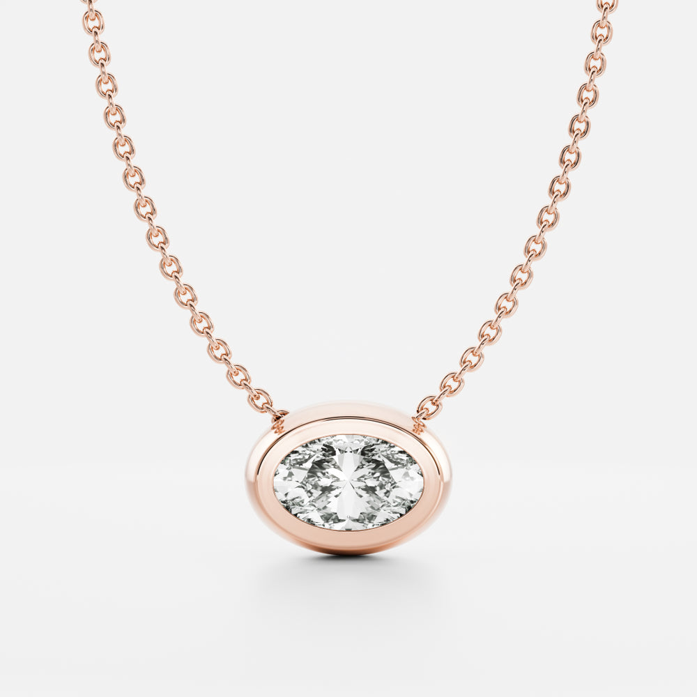 
                      
                        The Vera Necklace - Oval Bezel Pendant
                      
                    