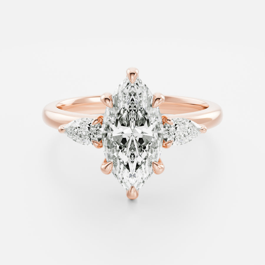 The Emilia Ring - Marquise and Pear Basket Trilogy