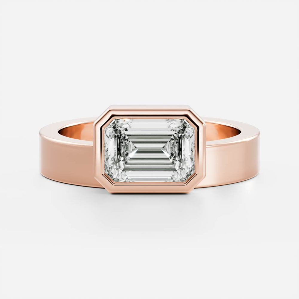 
                      
                        The Ludae Ring - Emerald Cigar Solitaire
                      
                    