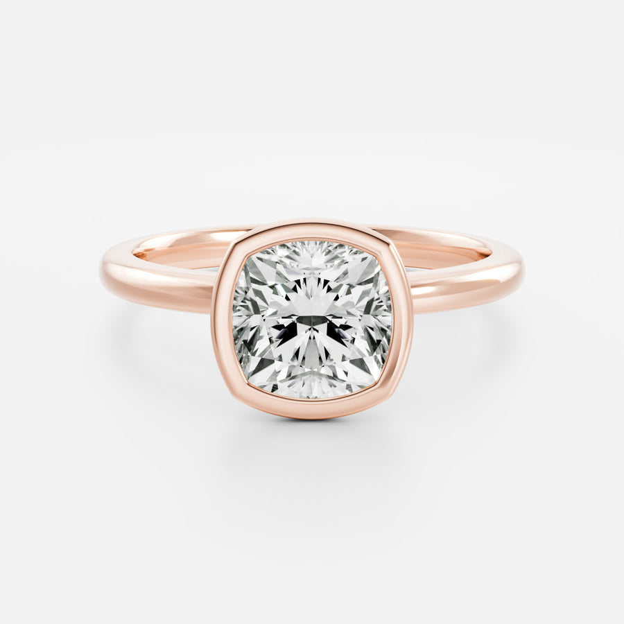 The Paloma Ring - Cushion Bezel Solitaire