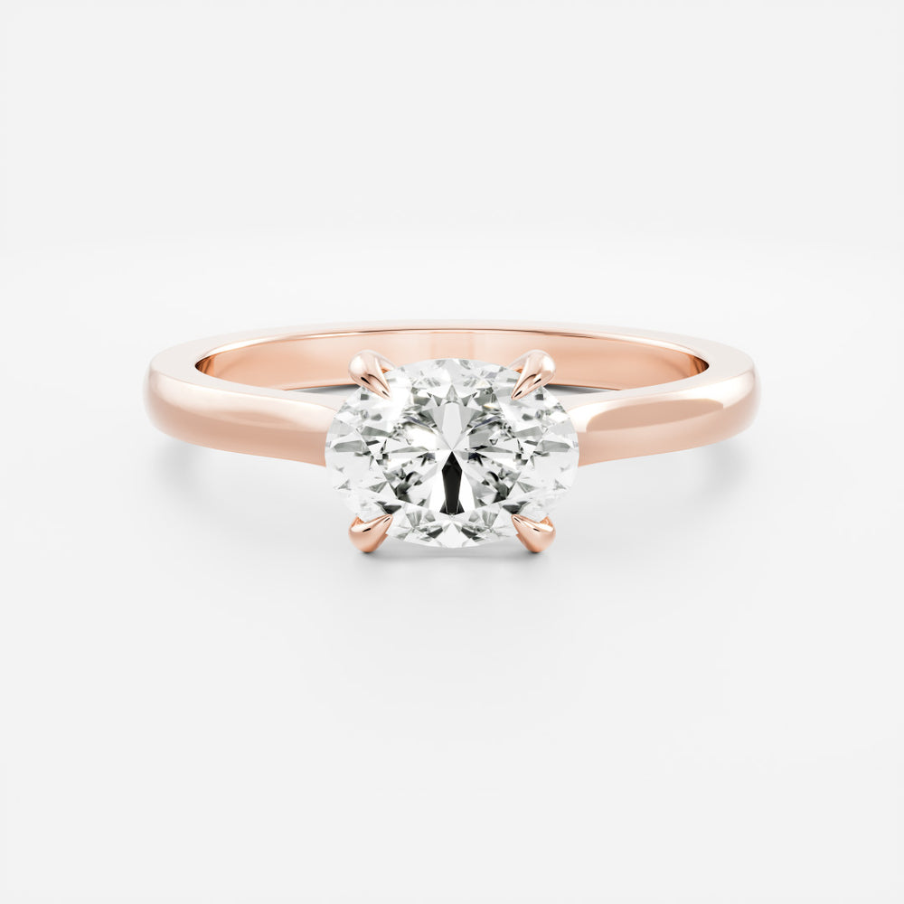 
                      
                        The Luise Ring - East-West Oval Cathedral Solitaire
                      
                    