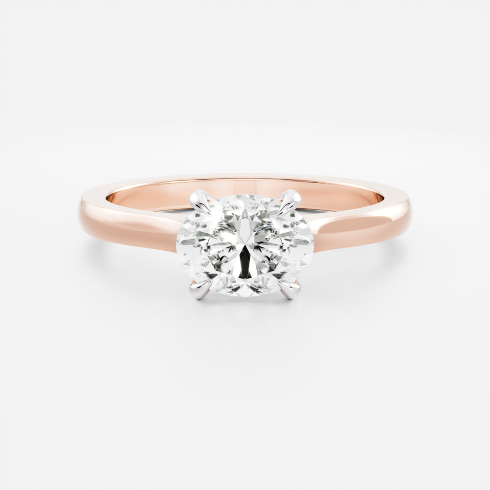 
                      
                        The Luise Ring - East-West Oval Cathedral Solitaire
                      
                    