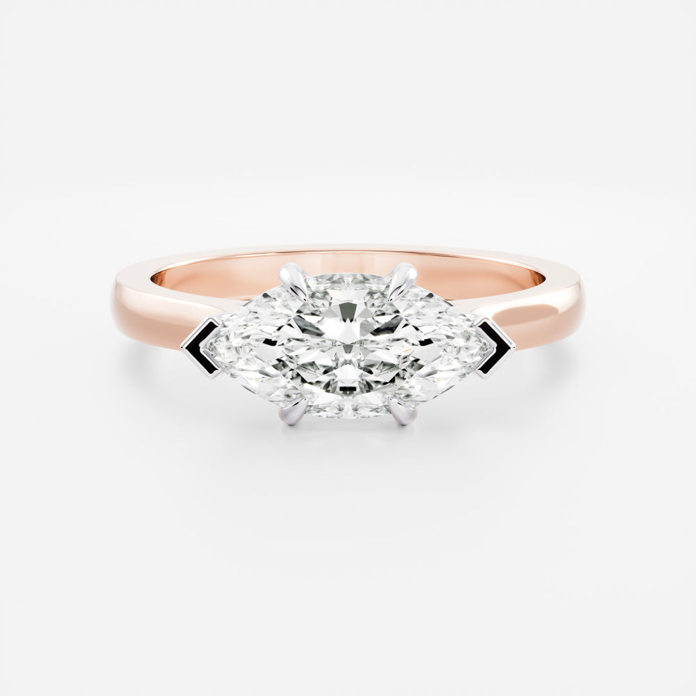 
                      
                        The Arie Ring - East-West Marquise Cathedral Solitaire
                      
                    