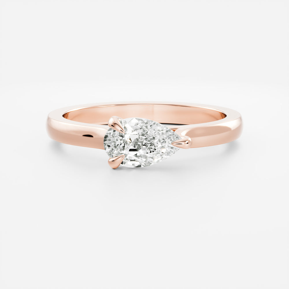 
                      
                        The Sophia Ring - East-West Pear Cathedral Solitaire
                      
                    