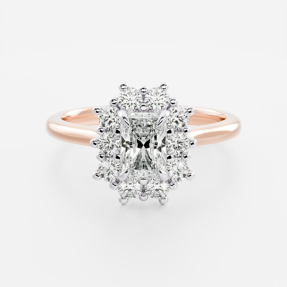 
                      
                        The Eloise Ring - Radiant Antique Halo
                      
                    