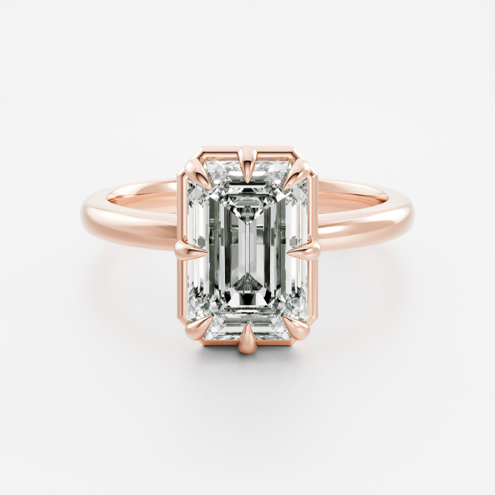 
                      
                        The Audrey Ring - Emerald Georgian Solitaire
                      
                    