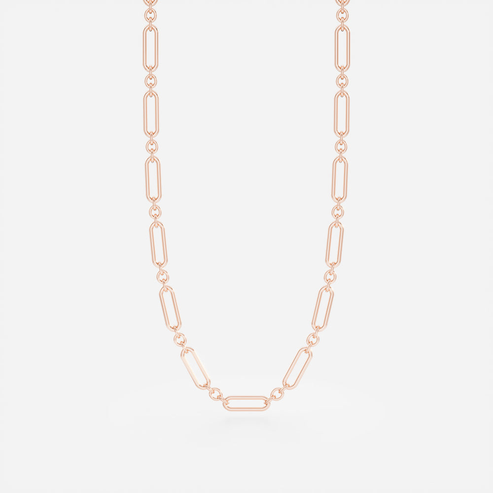 
                      
                        The Paperclip Figaro Chain
                      
                    