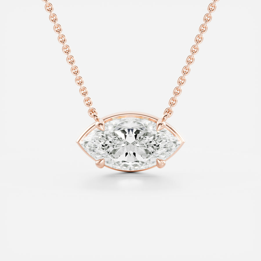 The Mara Necklace - Marquise Georgian Pendant