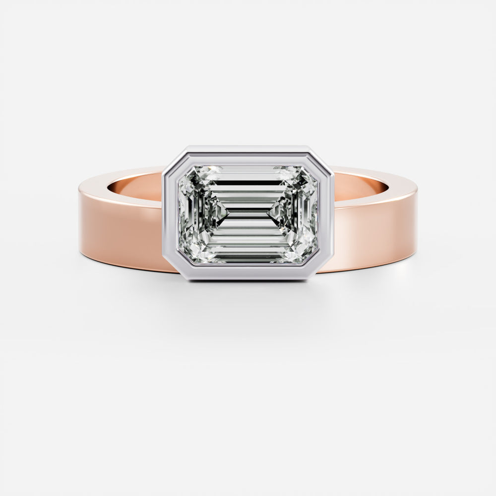 
                      
                        The Ludae Ring - Emerald Cigar Solitaire
                      
                    