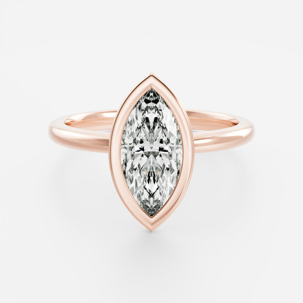 
                      
                        The Arie Ring - Marquise Bezel Solitaire
                      
                    