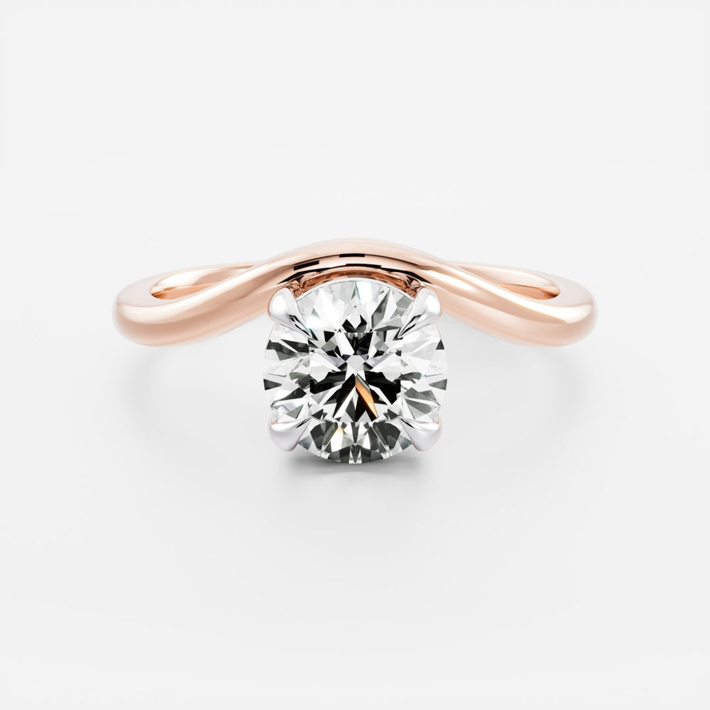 
                      
                        The Maya Ring - Round Curved Solitaire
                      
                    