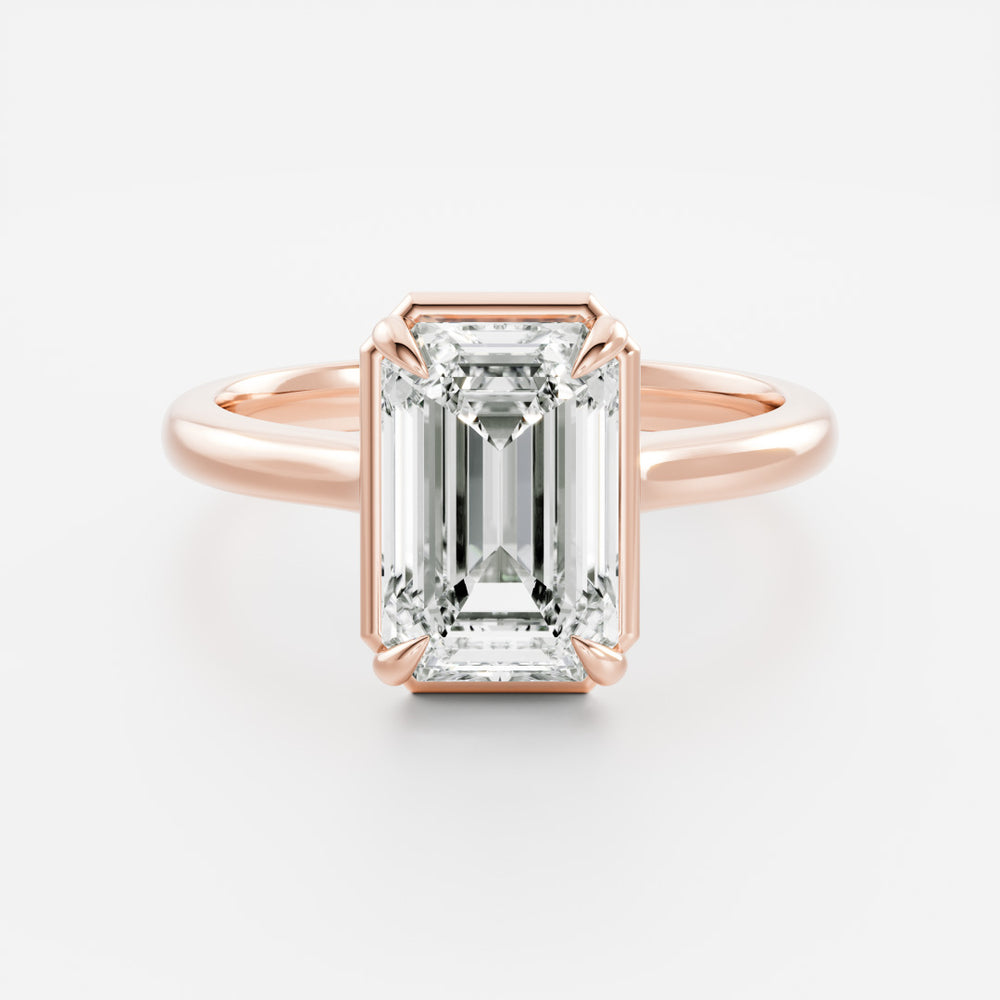 
                      
                        The Audrey Ring - Emerald Cathedral Georgian Solitaire
                      
                    