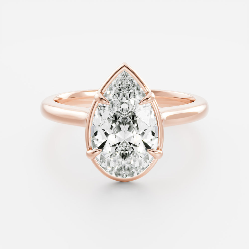 
                      
                        The Sophia Ring - Pear Cathedral Georgian Solitaire
                      
                    