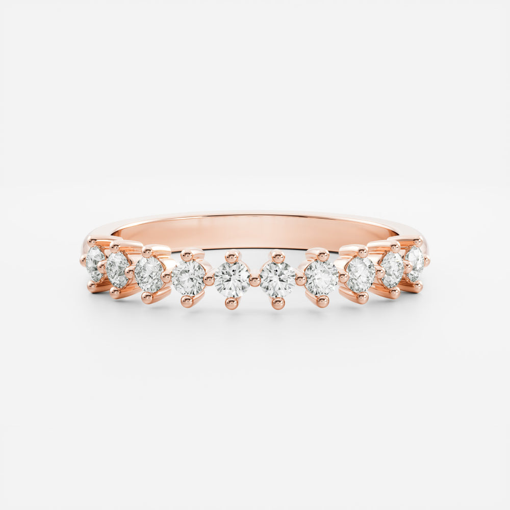
                      
                        The Violette Ring - Round Brilliant Wedding Band
                      
                    